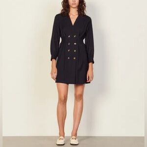 Sandro short double-breasted dress